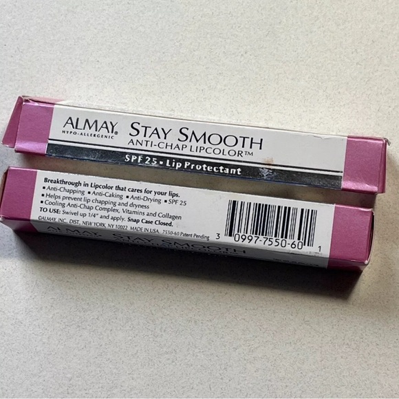 2x ALMAY Stay Smooth Anti-Chap Lipcolor with SPF 25 - Lip Protectant #60 PETAL - Picture 3 of 6